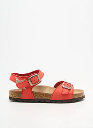 Sandales/nu pieds tissage tissage pailleté bout ouvert rouge REQINS fille
