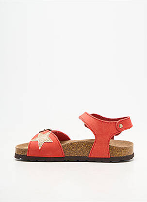 Sandales/nu pieds tissage tissage pailleté bout ouvert rouge REQINS fille