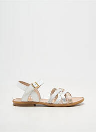 Sandales/nu pieds tissage satiné bout ouvert blanc REQINS fille