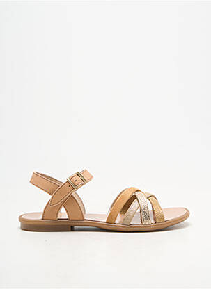 Sandales/nu pieds tissage satiné chiquet beige REQINS fille