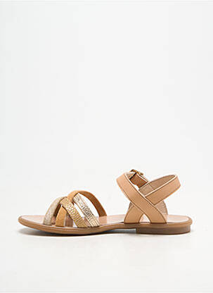 Sandales/nu pieds tissage satiné chiquet beige REQINS fille