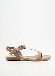 Sandales/nu pieds tissage satiné chiquet beige REQINS fille