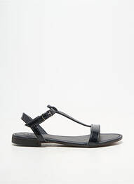 Sandales/nu pieds tissage satiné chiquet noir REQINS fille