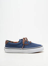 Baskets fermeture lacets bout rond bleu VANS garçon