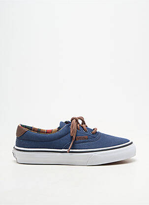 Baskets fermeture lacets bout rond bleu VANS garçon