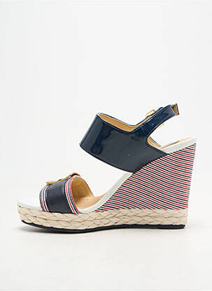Sandales/nu pieds tissage satiné talon haut de 10cm et plus bleu GEOX femme