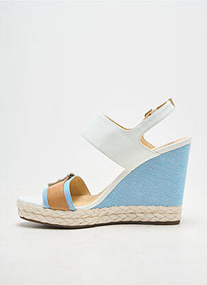 Sandales/nu pieds tissage satiné talon haut de 10cm et plus bleu GEOX femme