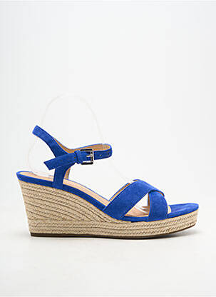 Espadrilles fermeture boucle(s) talon de 7 à 9cm bleu GEOX femme
