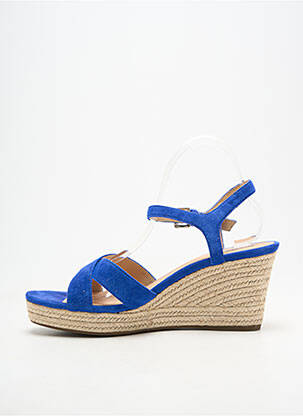 Espadrilles fermeture boucle(s) talon de 7 à 9cm bleu GEOX femme