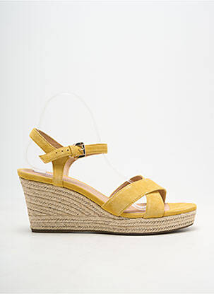 Espadrilles fermeture boucle(s) talon de 7 à 9cm jaune GEOX femme