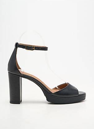 Sandales/nu pieds tissage satiné talon de 7 à 9cm noir GEOX femme