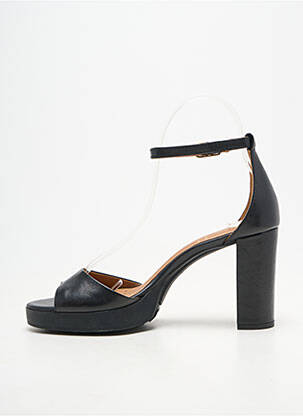 Sandales/nu pieds tissage satiné talon de 7 à 9cm noir GEOX femme