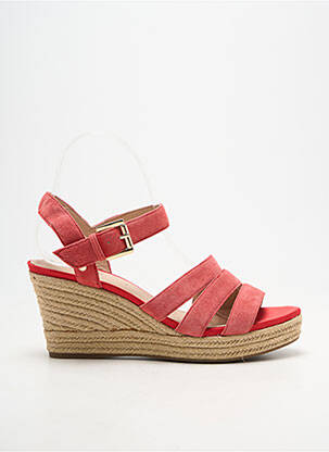 Espadrilles fermeture boucle(s) talon de 7 à 9cm rouge GEOX femme