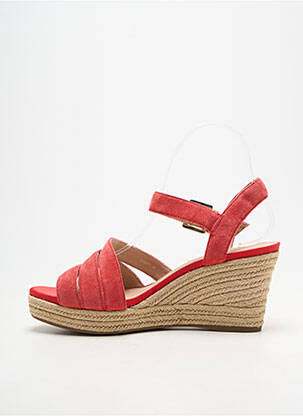 Espadrilles fermeture boucle(s) talon de 7 à 9cm rouge GEOX femme