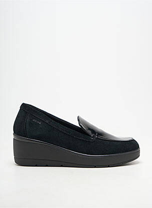 Mocassins tissage vernis talon de 4 à 6cm noir GEOX femme