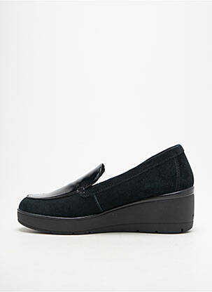 Mocassins tissage vernis talon de 4 à 6cm noir GEOX femme