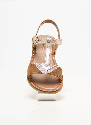 Sandales/nu pieds tissage tissage pailleté bout ouvert rose ADOLIE fille