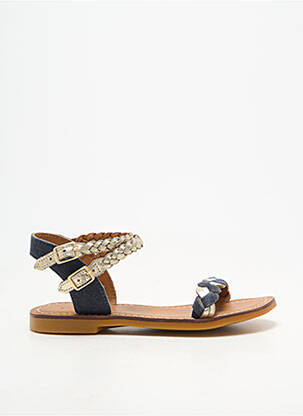Sandales/nu pieds tissage satiné chiquet or ADOLIE fille