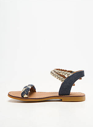 Sandales/nu pieds tissage satiné chiquet or ADOLIE fille