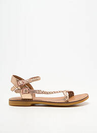 Sandales/nu pieds tissage satiné chiquet rose ADOLIE fille