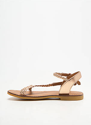 Sandales/nu pieds tissage satiné chiquet rose ADOLIE fille