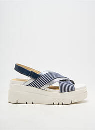 Sandales/nu pieds tissage satiné talon de 7 à 9cm bleu GEOX femme
