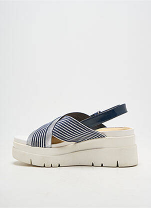 Sandales/nu pieds tissage satiné talon de 7 à 9cm bleu GEOX femme