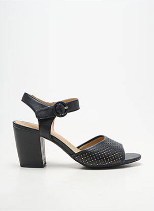 Sandales/nu pieds tissage satiné talon de 7 à 9cm noir GEOX femme