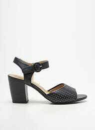 Sandales/nu pieds tissage satiné talon de 7 à 9cm noir GEOX femme