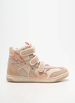 Baskets semelle amovible bout rond beige GEOX fille