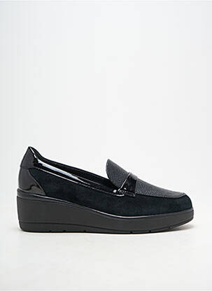 Mocassins tissage satiné talon de 4 à 6cm noir GEOX femme