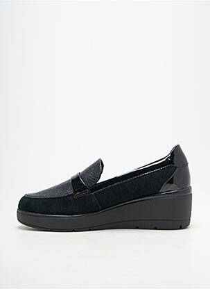 Mocassins tissage satiné talon de 4 à 6cm noir GEOX femme