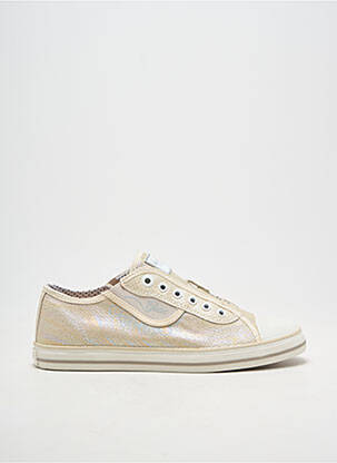 Slip ons tissage satiné talon plat jusqu'à 3cm or GEOX femme