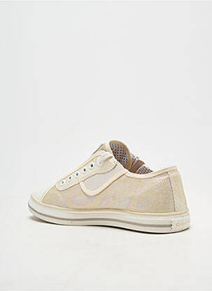 Slip ons tissage satiné talon plat jusqu'à 3cm or GEOX femme