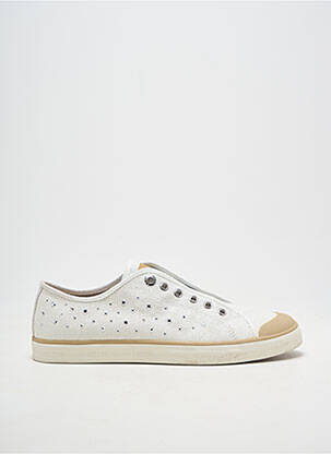 Slip ons tissage satiné talon plat jusqu'à 3cm argent GEOX femme