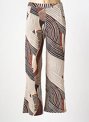 Pantalon droit stretch taille normale beige ESCORPION femme