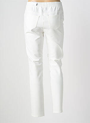 Pantalon slim taille élastique taille normale blanc FRANK WALDER femme