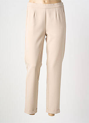 Pantalon slim taille élastique taille normale beige FRANK WALDER femme