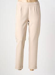 Pantalon slim taille élastique taille normale beige FRANK WALDER femme