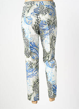 Pantalon chino tissage popeline taille normale bleu STEINBOCK femme