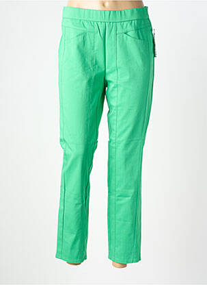 Pantalon slim taille élastique taille normale vert FRANK WALDER femme