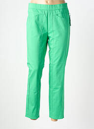 Pantalon slim taille élastique taille normale vert FRANK WALDER femme