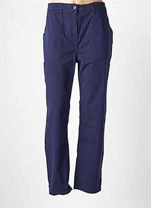Pantalon chino tissage popeline taille normale bleu ARMOR LUX femme