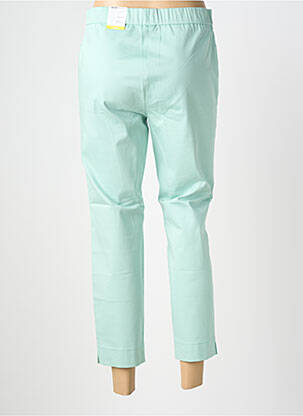 Pantalon 7/8 tissage popeline taille normale vert FRANK WALDER femme