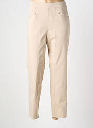 Pantalon 7/8 stretch taille normale beige FRANK WALDER femme