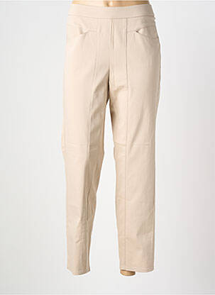 Pantalon 7/8 stretch taille normale beige FRANK WALDER femme
