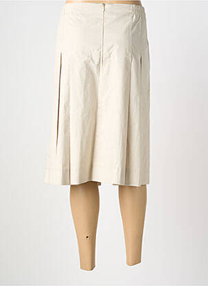 Jupe mi-longue coupe évasée beige STEINBOCK femme
