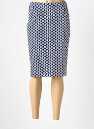 Jupe mi-longue coupe droite bleu GARDEUR femme