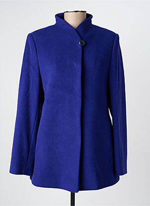 Manteau court poches sans capuche bleu STEINBOCK femme