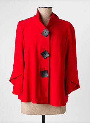 Veste casual fermeture boutonnée sur le devant rouge JOSEPH RIBKOFF femme